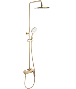 Душевой гарнитур REA  AVALON BRUSHED GOLD матовое золото с изливом  (REA-P2400)