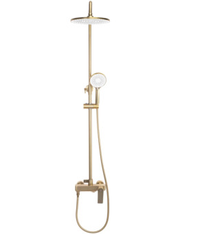 Душевой гарнитур REA  AVALON BRUSHED GOLD матовое золото с изливом  (REA-P2400)