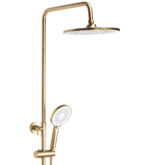 Душевой гарнитур REA  AVALON BRUSHED GOLD матовое золото с изливом  (REA-P2400)