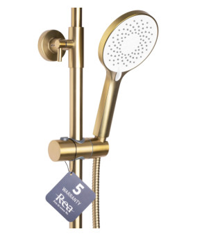 Душевой гарнитур REA  AVALON BRUSHED GOLD матовое золото с изливом  (REA-P2400)