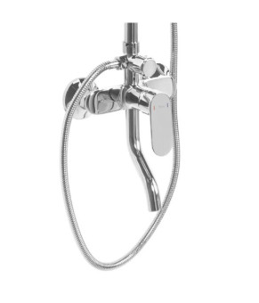 Душевой гарнитур REA SALTON CHROME хром с изливом  (REA-P2408)