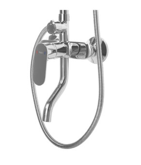 Душевой гарнитур REA SALTON CHROME хром с изливом  (REA-P2408)
