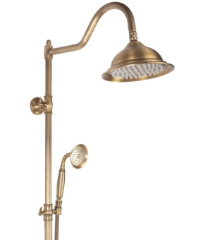 Душевой гарнитур REA BERGAMO ANTIQUE BRONZE с изливом (REA-P5002)