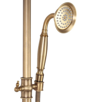 Душевой гарнитур REA BERGAMO ANTIQUE BRONZE с изливом (REA-P5002)