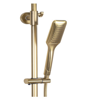 Душевой гарнитур REA TOM BRUSHED GOLD матовое золото с термостатом (REA-P5004)