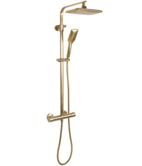 Душевой гарнитур REA TOM BRUSHED GOLD матовое золото с термостатом (REA-P5004)