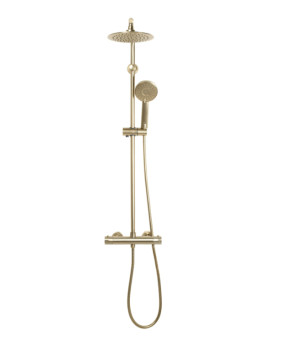 Душевой гарнитур REA BLISS BRUSHED GOLD с термостатом  (REA-P8413)