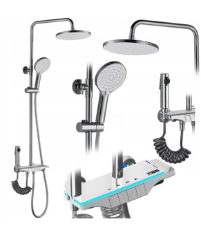 Душевой гарнитур REA SAVIO LED CHROME с термостатом (REA-P8544)