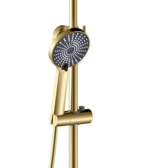 Душевой гарнитур REA MARCO BRUSHED GOLD с изливом (REA-P8548)