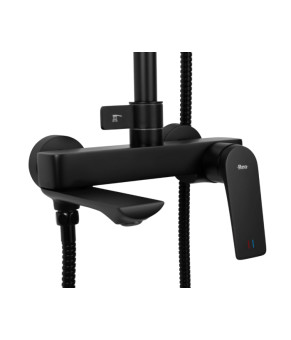 Душевой гарнитур REA  AVALON BLACK с изливом (REA-P8811)