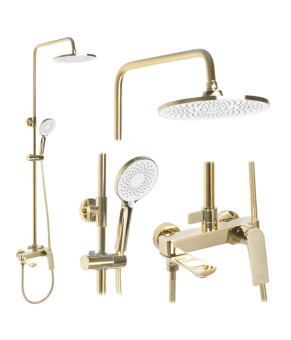 Душевой гарнитур REA  AVALON GOLD с изливом (REA-P8812)
