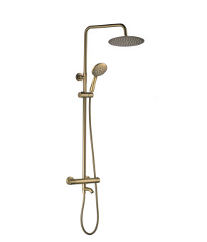 Душевой гарнитур VBI MILANO BRUSHED GOLD с термостатом и изливом (VBI-050111BG)
