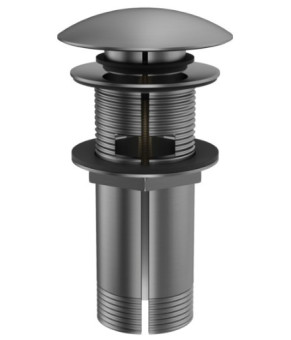 Донный клапан для раковины KOHLMAN CLICK-CLACK GRAPHITE с переливом (KOREK EG)