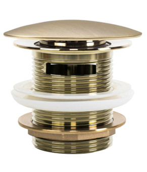 Донный клапан для ванны REA CLICK-CLACK BRUSHED GOLD * (REA-W2005)