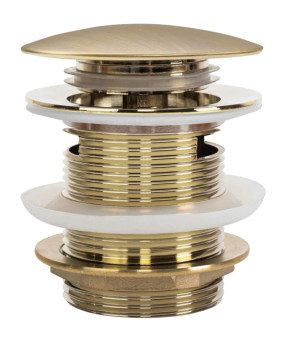 Донный клапан для ванны REA CLICK-CLACK BRUSHED GOLD * (REA-W2005)