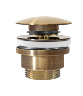 Донный клапан для раковины REA CLICK-CLACK ANTIQUE BRUSHED GOLD универсальный * (REA-A8110)