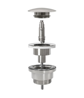 Сифон для раковины REA NICKEL BRUSHED универсальный + CLICK-CLACK * (REA-A4400)