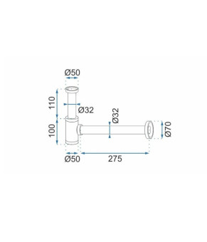 Сифон для раковины REA NICKEL BRUSHED универсальный + CLICK-CLACK * (REA-A4400)