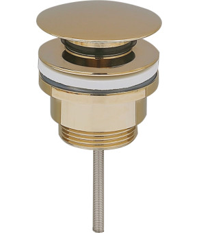 Донный клапан для раковины VBI BRUSHED GOLD click-clack универсальный (VBI-059000BG)