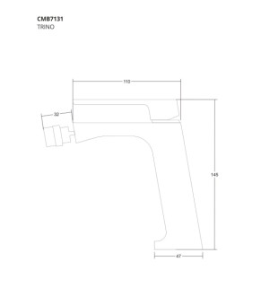 Смеситель для биде CORSAN TRINO CHROME хром * (CMB7131CH)