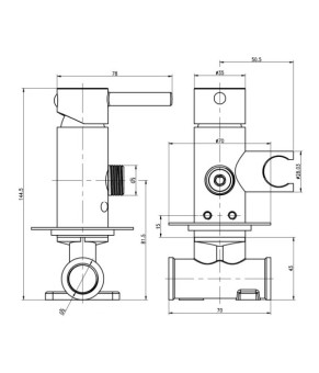 Набор гигиенического душа KOHLMAN AXEL CHROME * (QW135A)