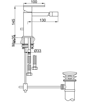 Смеситель для биде KOHLMAN NEXEN CHROME * (QB130U)