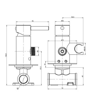 Набор гигиенического душа KOHLMAN AXEL BLACK (QW135AB)