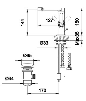 Смеситель для биде KOHLMAN BOXINE CHROME (QB130B)