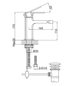 Смеситель для биде KOHLMAN FOXAL CHROME (QB130F)