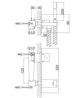 Набор гигиенического душа KOHLMAN AXIS CHROME (QW138N)
