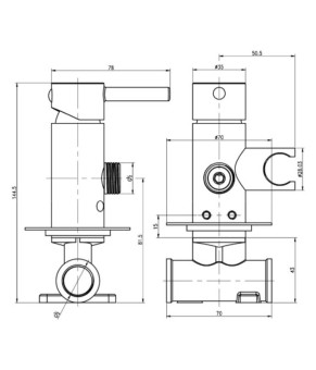 Набор гигиенического душа KOHLMAN EXPERIENCE GRAPHITE (QW135EG)