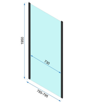 Душевая кабина REA RAPID SLIDE 80x100 BLACK  (REA-K6421 + REA-K6400)