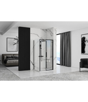 Душевая кабина REA RAPID SLIDE 80x110 BLACK  (REA-K6421 + REA-K6401)