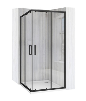 Душевая кабина REA CITY 90х90 BLACK  (REA-K6446)