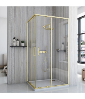 Душевая кабина REA CITY 80х100 BRUSHED GOLD  (REA-K6445)