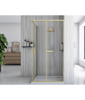 Душевая кабина REA CITY 80х100 BRUSHED GOLD  (REA-K6445)