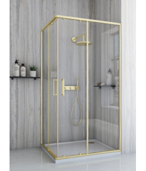 Душевая кабина REA CITY 80х100 BRUSHED GOLD  (REA-K6445)