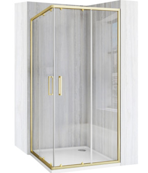 Душевая кабина REA CITY 90х90 BRUSHED GOLD  (REA-K6443)