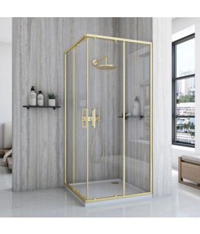 Душевая кабина REA CITY 80х80 BRUSHED GOLD (REA-K6444)