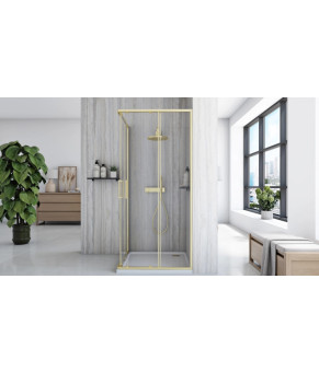 Душевая кабина REA CITY 80х80 BRUSHED GOLD (REA-K6444)