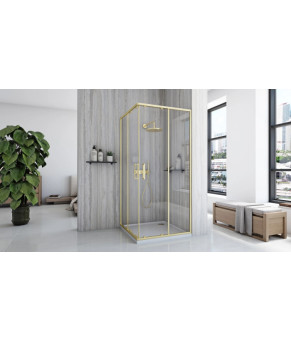 Душевая кабина REA CITY 80х80 BRUSHED GOLD (REA-K6444)