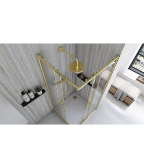 Душевая кабина REA CITY 80х80 BRUSHED GOLD (REA-K6444)