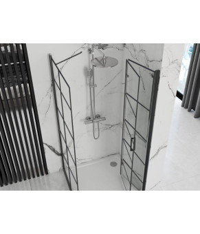 Душевая кабина REA MOLIER 80x80 BLACK  (REA-K8412 + REA-K8537)