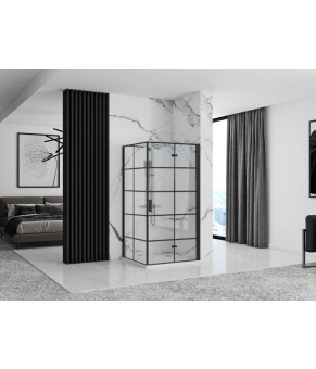 Душевая кабина REA MOLIER 80x100 BLACK  (REA-K8412 + REA-K6963)