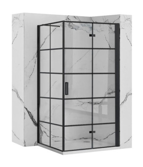 Душевая кабина REA MOLIER 90x90 BLACK  (REA-K8531 + REA-K8538)