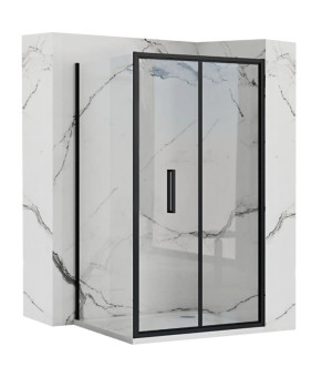 Душевая кабина REA RAPID FOLD 80x80 BLACK  (REA-K6421 + REA-K6418)