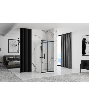 Душевая кабина REA RAPID FOLD 80x100 BLACK  (REA-K6421 + REA-K6420)