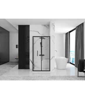 Душевая кабина REA RAPID FOLD 80x100 BLACK  (REA-K6421 + REA-K6420)