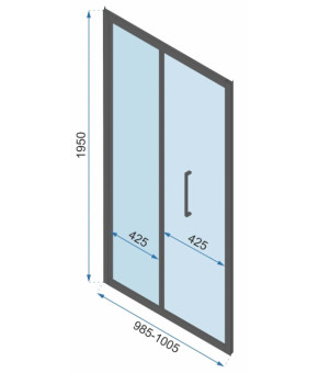 Душевая кабина REA RAPID FOLD 80x100 BLACK  (REA-K6421 + REA-K6420)
