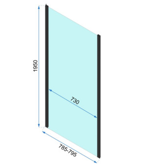 Душевая кабина REA RAPID SWING 80x90 BLACK  (REA-K6421 + REA-K6409)